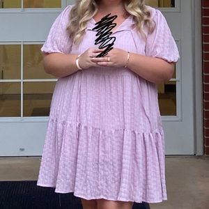 1X pink dress and slip worn once from studio 319 in Opelika